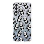PrintiFy Samsung Galaxy S21 Plus ile Uyumlu Kapak Panda Tasarımlı 1mm Fit Şeffaf Silikon Kılıf