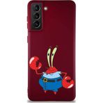 Printify Samsung Galaxy S21 Plus Soft Premier Kapak Bay Yengeç Tasarımlı Silikon Cep Telefonu Kılıfı