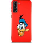 Printify Samsung Galaxy S21 Plus Soft Premier Kapak Donald Duck-A Tasarımlı Silikon Cep Telefonu Kılıfı