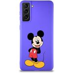 Printify Samsung Galaxy S21 Plus Soft Premier Kapak Mickey Mouse-B Tasarımlı Silikon Cep Telefonu Kılıfı
