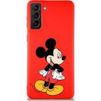 Printify Samsung Galaxy S21 Plus Soft Premier Kapak Mickey Mouse-D Tasarımlı Silikon Cep Telefonu Kılıfı