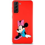 Printify Samsung Galaxy S21 Plus Soft Premier Kapak Minnie Mouse-E Tasarımlı Silikon Cep Telefonu Kılıfı