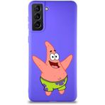 Printify Samsung Galaxy S21 Plus Soft Premier Kapak Patrick Yıldız Tasarımlı Silikon Cep Telefonu Kılıfı
