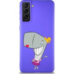 Printify Samsung Galaxy S21 Plus Soft Premier Kapak Pearl Yengeç Tasarımlı Silikon Cep Telefonu Kılıfı