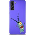 Printify Samsung Galaxy S21 Plus Soft Premier Kapak Plankton Tasarımlı Silikon Cep Telefonu Kılıfı