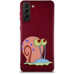 Printify Samsung Galaxy S21 Plus Soft Premier Kapak Salyangoz Gary Tasarımlı Silikon Cep Telefonu Kılıfı