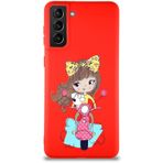 Printify Samsung Galaxy S21 Plus Soft Premier Kapak Vespagirl Tasarımlı Silikon Cep Telefonu Kılıfı