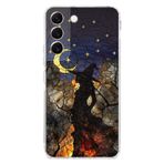 PrintiFy Samsung Galaxy S22 ile Uyumlu Vitray Cadı Saati Tasarımlı Şeffaf Silikon Kılıf