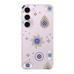 PrintiFy Samsung Galaxy S23 Plus ile Uyumlu 1mm Slim Fit Nazar Boncuğu 5 Baskılı Şeffaf Kılıf