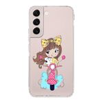 PrintiFy Samsung Galaxy S23 Plus ile Uyumlu Kapak Vespagirl Tasarımlı 1mm Fit Şeffaf Silikon Kılıf