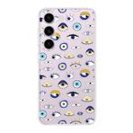 PrintiFy Samsung Galaxy S23 Plus ile Uyumlu Nazar Boncuğu 2 Kamera Korumalı Şeffaf Silikon Kılıf