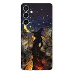 PrintiFy Samsung Galaxy S24 FE ile Uyumlu Vitray Cadı Saati Tasarımlı Şeffaf Silikon Kılıf