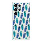 PrintiFy Samsung Galaxy S24 Ultra ile Uyumlu 1mm Slim Fit Nazar Boncuğu 4 Baskılı Şeffaf Kılıf
