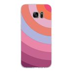 PrintiFy Samsung Galaxy S7 Edge ile Uyumlu Kapak Renk Cümbüşü F Pembe Tasarımlı 1mm Fit Şeffaf Silikon Kılıf