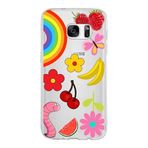 PrintiFy Samsung Galaxy S7 ile Uyumlu 1mm Slim Fit Water Color 5 Baskılı Şeffaf Kılıf