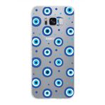 PrintiFy Samsung Galaxy S8 ile Uyumlu 1mm Slim Fit Nazar Boncuğu 1 Baskılı Şeffaf Kılıf