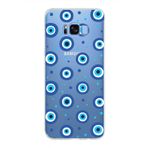 PrintiFy Samsung Galaxy S8 Plus ile Uyumlu 1mm Slim Fit Nazar Boncuğu 1 Baskılı Şeffaf Kılıf