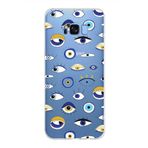 PrintiFy Samsung Galaxy S8 Plus ile Uyumlu 1mm Slim Fit Nazar Boncuğu 2 Baskılı Şeffaf Kılıf