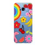PrintiFy Samsung Galaxy S8 Plus ile Uyumlu 1mm Slim Fit Water Color 5 Baskılı Şeffaf Kılıf