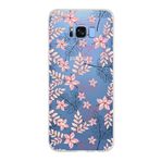 PrintiFy Samsung Galaxy S8 Plus ile Uyumlu Kapak Floral Kırmızı Tasarımlı 1mm Fit Şeffaf Silikon Kılıf