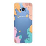 PrintiFy Samsung Galaxy S8 Plus ile Uyumlu Kapak Karışık Renkler Tasarımlı 1mm Fit Şeffaf Silikon Kılıf