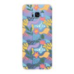 PrintiFy Samsung Galaxy S8 Plus ile Uyumlu Kapak Memphis Desen - 2 Tasarımlı 1mm Fit Şeffaf Silikon Kılıf
