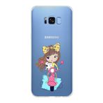 PrintiFy Samsung Galaxy S8 Plus ile Uyumlu Kapak Vespagirl Tasarımlı 1mm Fit Şeffaf Silikon Kılıf