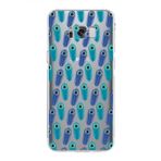 PrintiFy Samsung Galaxy S8 Plus ile Uyumlu Nazar Boncuğu 4 Kamera Korumalı Şeffaf Silikon Kılıf