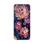 PrintiFy Samsung Galaxy S8 Plus ile Uyumlu Vitray Sessiz Lotus Tasarımlı Şeffaf Silikon Kılıf