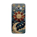 PrintiFy Samsung Galaxy S8 Plus ile Uyumlu Vitray Sol ve Luna Tasarımlı Şeffaf Silikon Kılıf