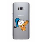 PrintiFy Samsung Galaxy S8 Plus Uyumlu Kamera Korumalı Kapak Donald Duck E Tasarımlı Şeffaf Kılıf