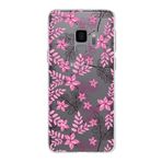 PrintiFy Samsung Galaxy S9 ile Uyumlu Kapak Floral Pembe Tasarımlı 1mm Fit Şeffaf Silikon Kılıf