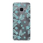 PrintiFy Samsung Galaxy S9 ile Uyumlu Kapak Floral Su Yeşili Tasarımlı 1mm Fit Şeffaf Silikon Kılıf