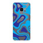 PrintiFy Samsung Galaxy S9 ile Uyumlu Kapak Renkli Desen C Mavi Tasarımlı 1mm Fit Şeffaf Silikon Kılıf