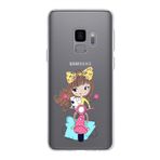 PrintiFy Samsung Galaxy S9 ile Uyumlu Kapak Vespagirl Tasarımlı 1mm Fit Şeffaf Silikon Kılıf