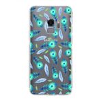 PrintiFy Samsung Galaxy S9 ile Uyumlu Nazar Boncuğu 3 Baskılı Kamera Korumalı Şeffaf Silikon Kılıf