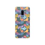 Printify Samsung Galaxy S9 Plus İle Uyumlu 1mm Kapak Memphis Desen Tasarımlı Şeffaf Silikon Cep Telefonu Kılıfı