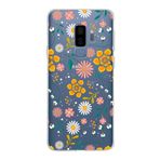 PrintiFy Samsung Galaxy S9 Plus ile Uyumlu Kapak Çiçek Tasarımlı 1mm Fit Şeffaf Silikon Kılıf
