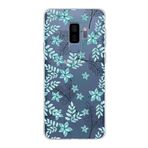 PrintiFy Samsung Galaxy S9 Plus ile Uyumlu Kapak Floral Su Yeşili Tasarımlı 1mm Fit Şeffaf Silikon Kılıf