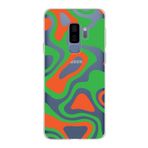 PrintiFy Samsung Galaxy S9 Plus ile Uyumlu Kapak Renkli Desen E Yeşil Tasarımlı 1mm Fit Şeffaf Silikon Kılıf