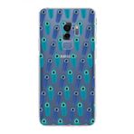 PrintiFy Samsung Galaxy S9 Plus ile Uyumlu Nazar Boncuğu 4 Kamera Korumalı Şeffaf Silikon Kılıf