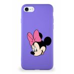 PrintiFy Uyumlu Apple iPhone 7 Soft Premier Kapak Minnie Mouse-b Tasarımlı Silikon Kılıf - Mor