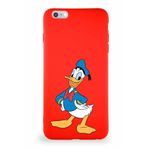 PrintiFy Uyumlu Iphone 6s Plus Soft Premier Kapak Donald Duck-c Tasarımlı Silikon Kılıf - Kırmızı