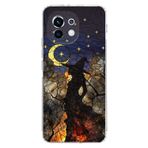 PrintiFy Xiaomi Mi 11 ile Uyumlu Vitray Cadı Saati Tasarımlı Şeffaf Silikon Kılıf