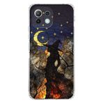 PrintiFy Xiaomi Mi 11 Lite ile Uyumlu Vitray Cadı Saati Tasarımlı Şeffaf Silikon Kılıf