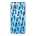PrintiFy Xiaomi Mi 13 Lite ile Uyumlu 1mm Slim Fit Nazar Boncuğu 4 Baskılı Şeffaf Kılıf