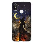 PrintiFy Xiaomi Mi 8 ile Uyumlu Vitray Cadı Saati Tasarımlı Şeffaf Silikon Kılıf
