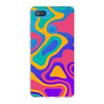 PrintiFy Xiaomi Mi 8 Lite ile Uyumlu Kapak Renkli Desen B Turuncu Tasarımlı 1mm Fit Şeffaf Silikon Kılıf