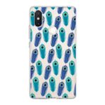 PrintiFy Xiaomi Mi 8 SE ile Uyumlu 1mm Slim Fit Nazar Boncuğu 4 Baskılı Şeffaf Kılıf