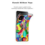 Printify Xiaomi Mi 8 Se İle Uyumlu 1Mm Slim Fit Retro Renkler 6 Baskılı Şeffaf Kılıf